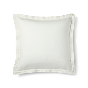 Sour Cream Lightweight Linen Pillow Sham (Euro) - Fieldcrest , Ivory