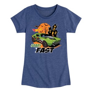 Girls' - Hot Wheels - Halloween Fitted Short Sleeve Graphic T-Shirt - 1 of 4