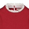 Hope & Henry Girls'  Cotton Lace Trim French Sweater, Infant - 2 of 4