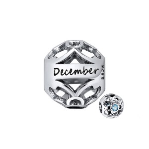 Birthstone Charms for Bracelet Sterling Silver CZ Womens Ginger Lyne Collection - 1 of 4