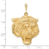Black Bow Jewelry 14k Yellow Gold Large Tiger's Head Pendant - 4 of 4