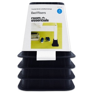 Bed Risers Espresso 4pk - Room Essentials , White Black