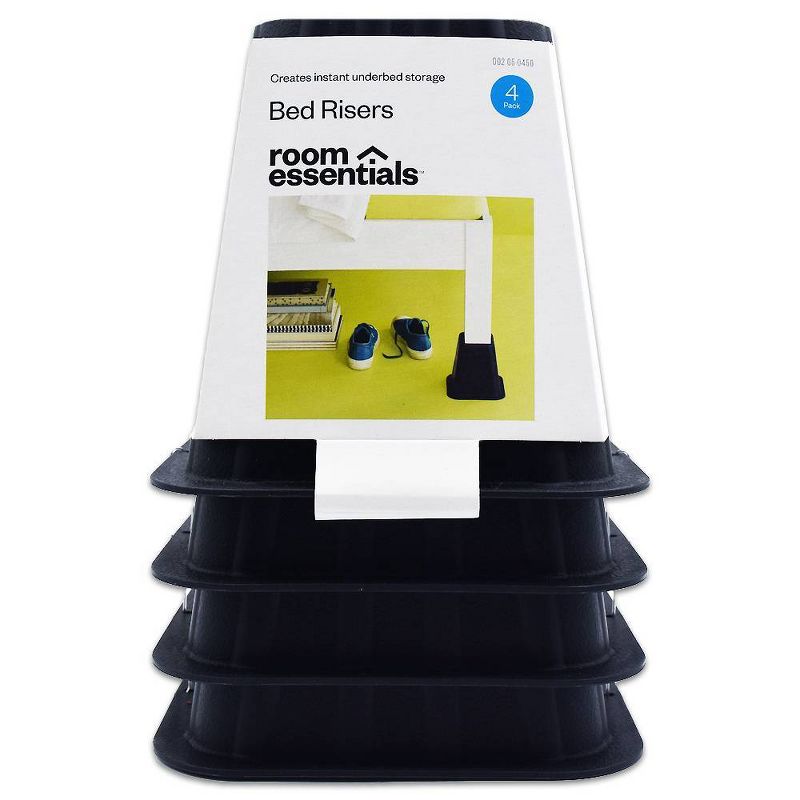 4pk Bed Risers Espresso - Room Essentials&#8482;, 1 of 6