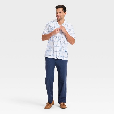 Мужские рубашки Goodfellow & Co Men's Short Sleeve Twill Camp Collar Shirt - Goodfellow & Co™ White L — фото 2