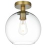 Elegant Lighting Baxter 18 Inch Flush Mount Clear Shade in Satin Gold - 3 of 4