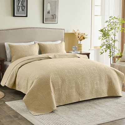 Inhand Microfiber Quilt Bedding Set, Soft Lightweight Coverlet For All Season