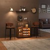 Acekool Compact Bar Cabinet - Wine Storage with Adjustable Shelves & Glass Rack - 2 of 4