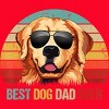 Women's Design By Humans Best Dog Dad Ever Golden Retriever By LuckyCharm99 Racerback Tank Top - 2 of 2