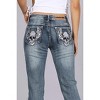 Women's Fearless Distressed Skull Jeans - Bus Stop - 4 of 4
