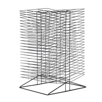 Sax All-Steel Double Sided Wire Drying Rack, 50 Shelves, 17-1/2 x 20 x 30-3/4 Inches, Black
