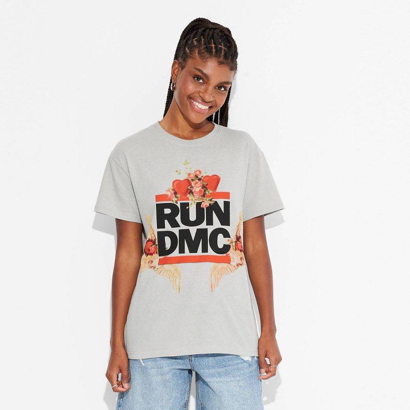 Women's RUN DMC Short Sleeve Graphic T-Shirt - Gray, 1 of 4