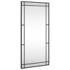 vidaXL Wall-Mounted Mirror in Black - Stylish 19.7"x39.4" Rectangle Iron-framed Glass Mirror for Bedroom, Living Room, Bathroom and Hallway - 2 of 4