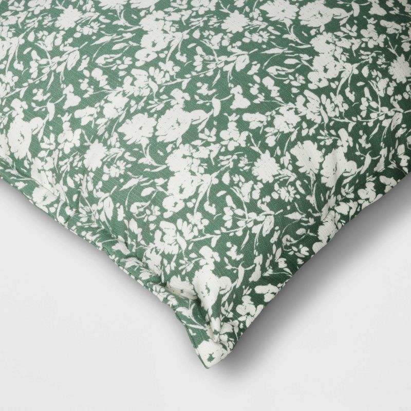 20&#34;x20&#34; Ditsy Floral Square Indoor Outdoor Throw Pillow Green/White - Threshold&#8482; designed with Studio McGee, 5 of 6