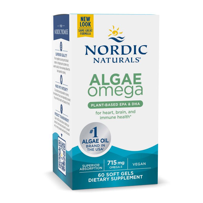 Nordic Naturals Algae Omega Softgels Dietary Supplement - 60ct, 1 of 9