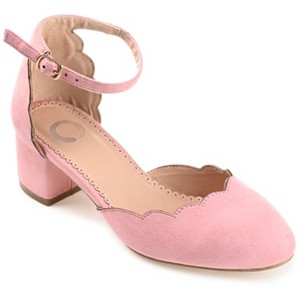 Journee Collection Women's Edna Wide Width Round Toe Low Block Heel Pumps - 1 of 4