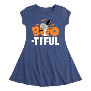 Girls' - SpongeBob SquarePants - Boo-tiful Fit & Flair Cap Sleeve Dress - 1 of 4