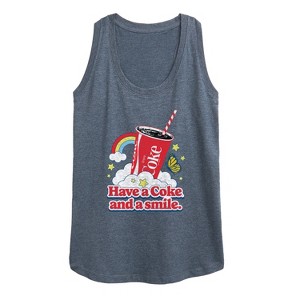 Women's - Coca-Cola - Have A Coke And A Smile Graphic Racerback Tank - 1 of 4