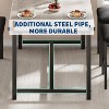 Dining Table Set for 4, Kitchen Table and 2 Upholstered Chairs with Bench, Wooden Rectangular Dining Room Set, Rustic Gray - 3 of 4