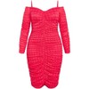 Women's Plus Size Lorelei Dress - pop pink | CITY CHIC - 4 of 4