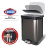 Glad Step Trash Can, Soft Close Lid Bin with Odor Protection, 13 Gallon, Pewter - 3 of 4