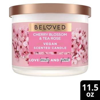Beloved Cherry Blossom & Tea Rose 2-Wick Vegan Candle - 11.5oz