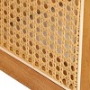 GlasFlength Coffee Tables Wood Rattan Accent Natural Style Simple Design For Living Room Lounge Space, Beige, 33.46"*33.46"*16.54" - 3 of 4