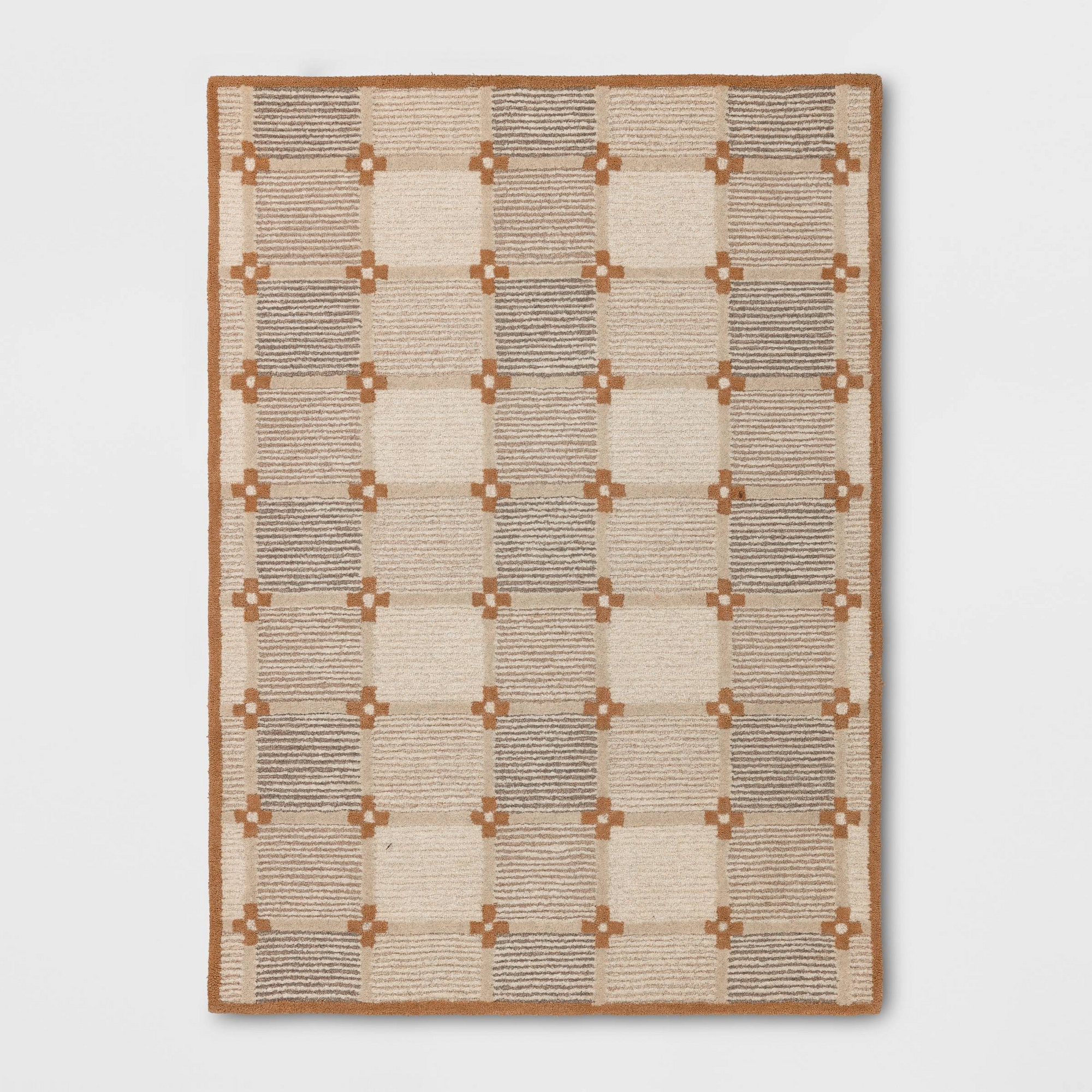 5'x7' Wool Handtufted Area Rug Tan - Threshold™