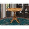 HomeStock Round Table Table Top Surface  Dining Table Pedestal Legs - Natural - 3 of 4