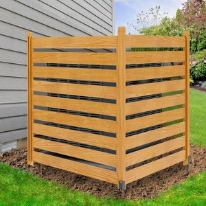 DoCred Air Conditioner Fence – Outdoor Privacy Screen Panels in Wood, Metal, or PVC, with Planter Box Options - 1 of 4