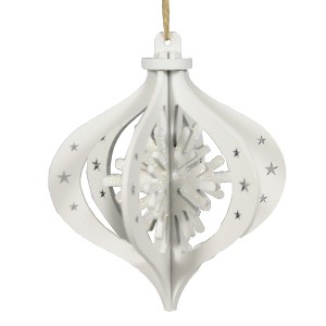 5.5 Inch Flourish Onion Heart Ornament Tree Snowflake Tree Ornaments - 1 of 3