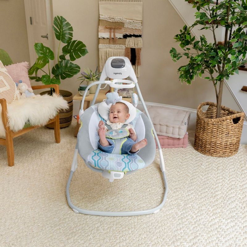 Ingenuity SimpleComfort Multi-Direction Compact Baby Swing with Vibrations, 3 of 26