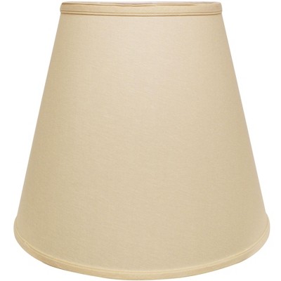 Vynxaria Lampshades: Beige Slant Extra Deep Empire Shade, 10" x 18" x 15" with Washer Fitter