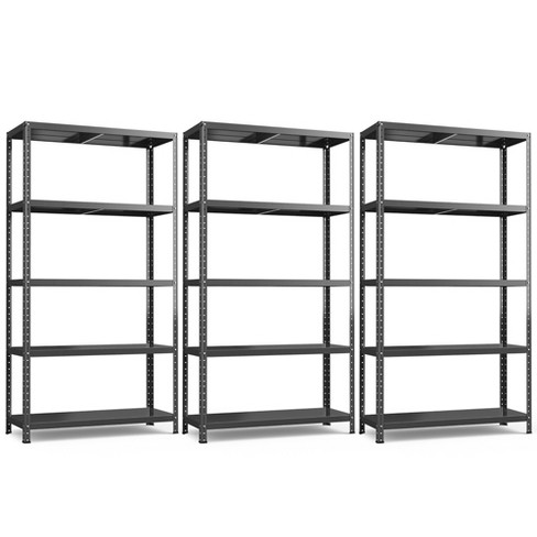 Yaheetech 5-Tier Utility Storage Shelves Garage Metal Shelving Unit, Black