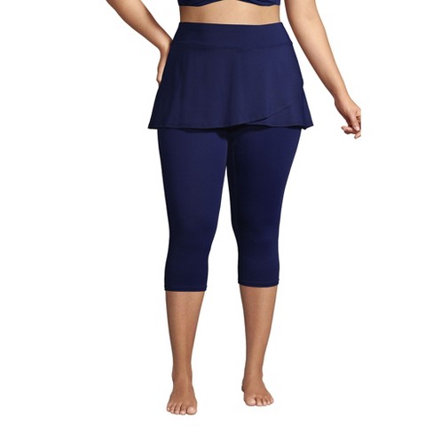 Lands' End Women's Plus Size Chlorine Resistant High Waisted Modest Swim  Leggings With Upf 50 Sun Protection - Xxx Large Plus - Deep Sea Navy :  Target
