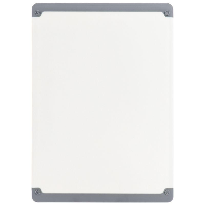 Oster Bergen 17x12 Inch Rectangular Plastic Cutting Board in White with Non-Slip Feet, 2 of 7