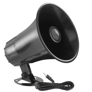 Portable PA Horn Speaker for Events with 25W Power, 8 Ohms Impedance, Adjustable Swiveling Bracket - 1 of 4