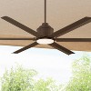 65" Casa Vieja Ultra Breeze Modern Indoor Outdoor Ceiling Fan with Dimmable LED Light Remote Control Oil Rubbed Bronze Wet Rated for Patio Exterior - 2 of 4