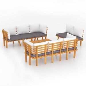 vidaXL Patio Lounge Set Sectional Sofa Set with Cushions Solid Wood Acacia - 1 of 4