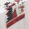 Unique Bargains Table Runner Rectangular Winter Christmas Pattern 7 Linen Colorful 1 Pc - 3 of 3
