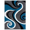 Luxe Weavers Contemporary Abstract Geometric Swirl Indoor Area Rug - 2 of 4
