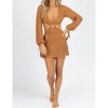 Women's KNIT LONG SLEEVE O-RING COVER UP - MABLE - 3 of 4