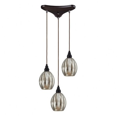 Elk Home Danica 3 - Light Island Pendant Light in  Oiled Bronze