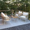 VisioGear 4-Piece Patio Furniture Set with Thick Cushion, Outdoor Furniture with Wood Table, Beige, 25.19"*27.55"*27.55" - 4 of 4