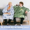 Catalonia Women's Oversized Flannel Blanket Hoodie, Cozy Warm Wearable Plush Fleece Pullover, Soft Lounge Sweatshirt for Home, Outdoor Comfort, Gift - 2 of 4