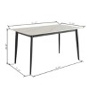 NicBex Dining Table 55.12" Modern Minimalist Rectangular Dining Table with Porcelain Table Top for Dining Room - 3 of 4