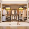 Aheaplus 87-In Heavy-Duty Garment Rack with Wooden Shelves, Pipe Closet Organizer with 4 Hanging Rods - 3 of 4