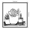 Amanti Art Simple Succulent Outline by Marcy Chapman Canvas Wall Art Print Framed 22 x 22-in. - 4 of 4