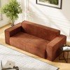 Mjkone Velvet Fabric Loveseat Sofa with Legless Design&Widened Armrest,Upholstered 2-Seater Couch for Living Room - 3 of 4