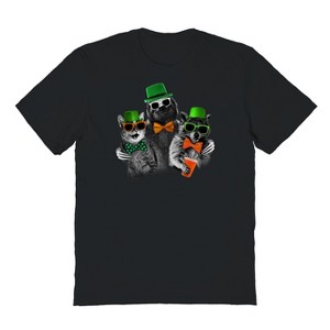 Rerun Island Men's St Pats Animal Trio Short Sleeve Graphic Cotton T-Shirt - 1 of 1