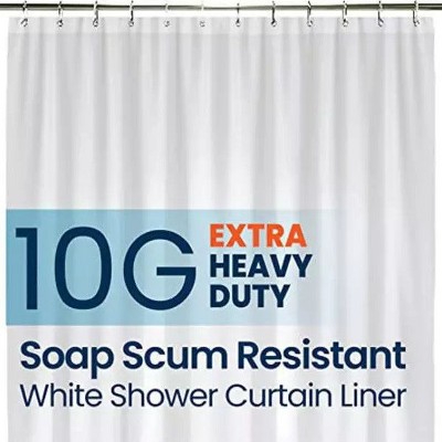 LiBa Super Premium 10G PEVA Bathroom Shower Curtain Liner - Waterproof, Non-Toxic, Extra Thick Plastic with Rustproof Grommets